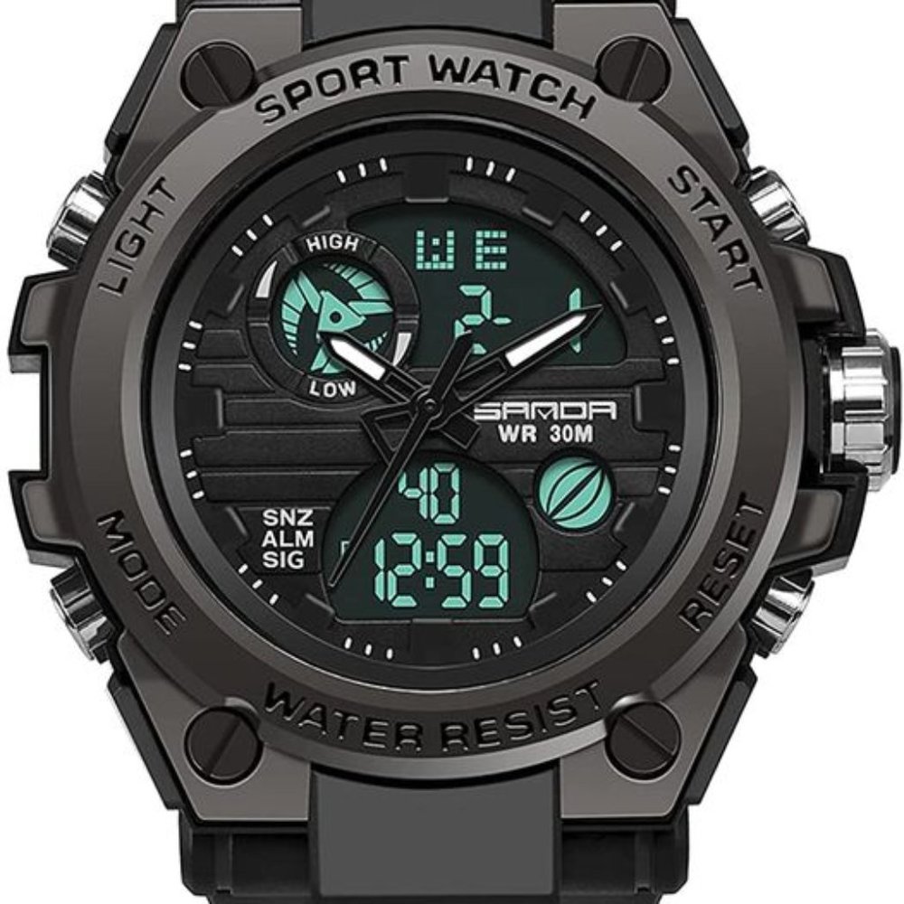 Men's Military Multifunction Watch Waterproof Stopwatch, Alarm, LED Backlight,